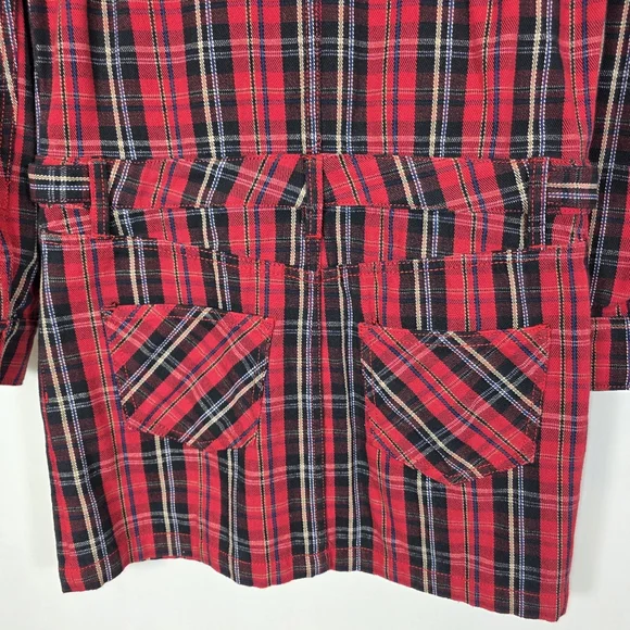 NWT Current/Elliott The Jumpsuit Dress Red Tar Plaid Size 2 (M) - Picture 7 of 14